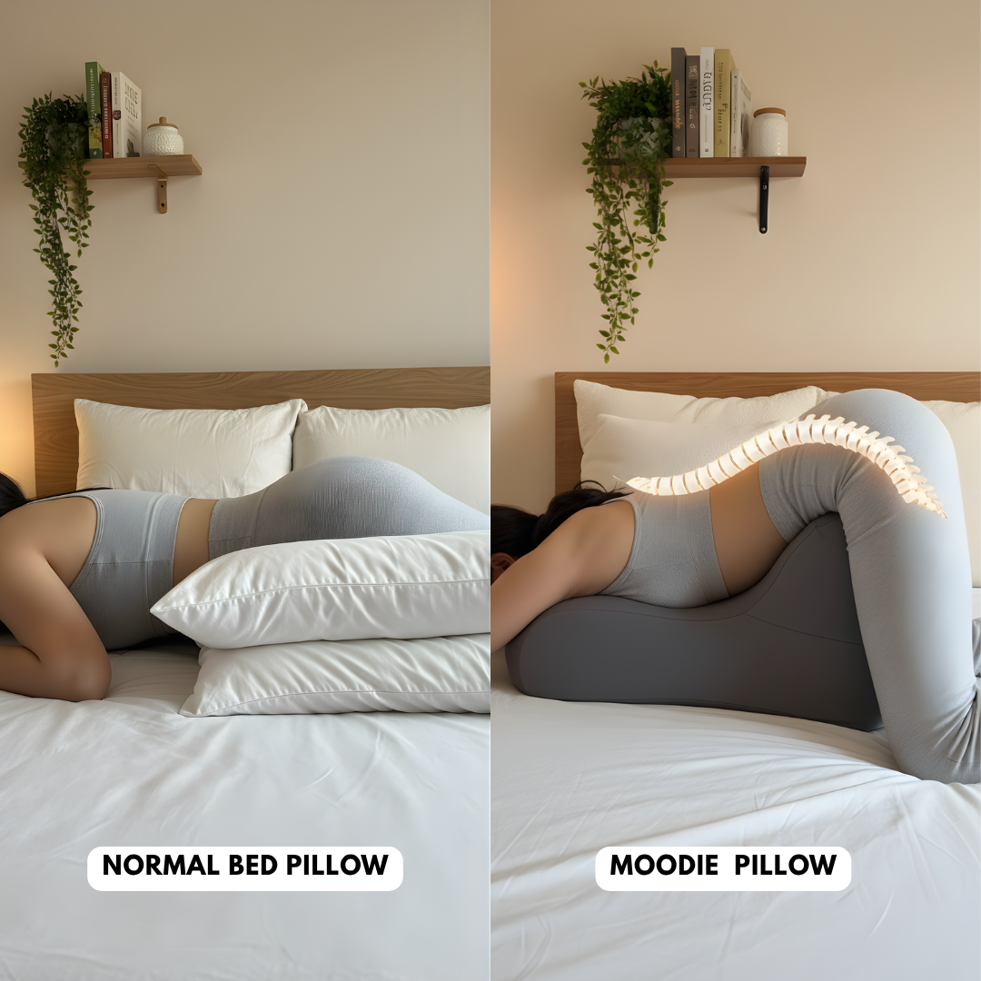 The Moodie vs. a stack of bed pillows