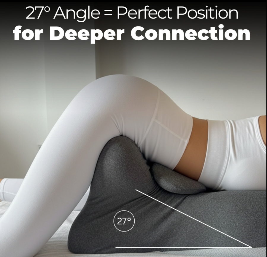 You sit on it. Your hips relax.